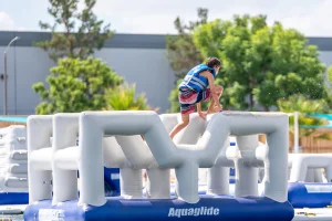 Aquaglide Vista 10, water park feature, climber